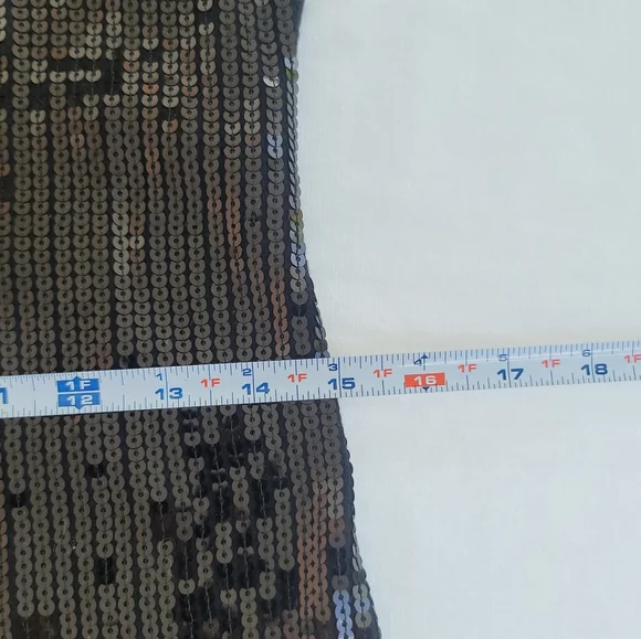 Bebe Black Sequins Minidress Y2K - Picture 9 of 11